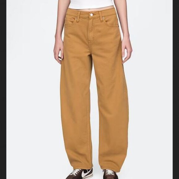 Like new! GAP High Rise Barrel Jeans 100% cotton full length - Picture 2 of 7